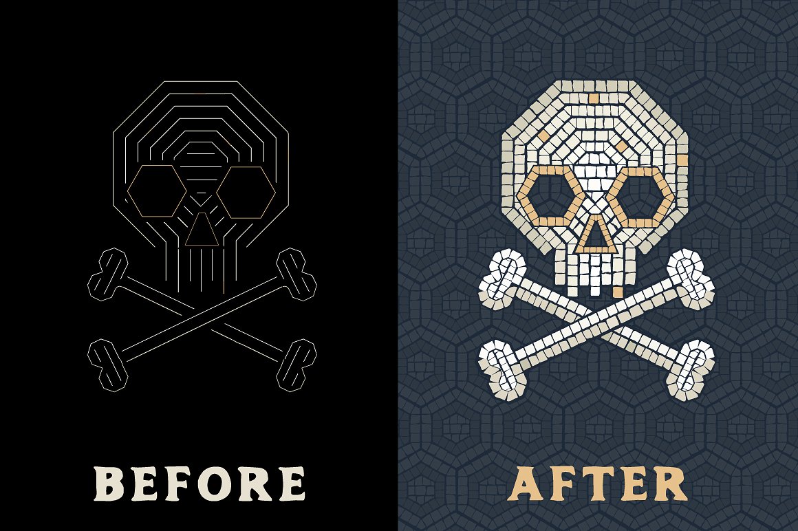 马赛克画笔笔刷与图案纹理 Mosaic Maker – Brushes & Patterns