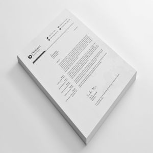 现代设计风格公开信/推荐信企业信纸设计模板03 Letterhead Template 03插图2