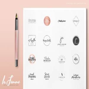 250个女性风格品牌Logo模板 250 Feminine Logos Pack插图18