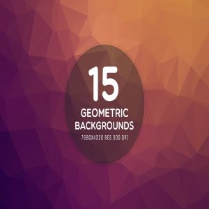 15款8K超高清渐变色几何图形背景 15 Ultra HD 8K Geometric Backgrounds