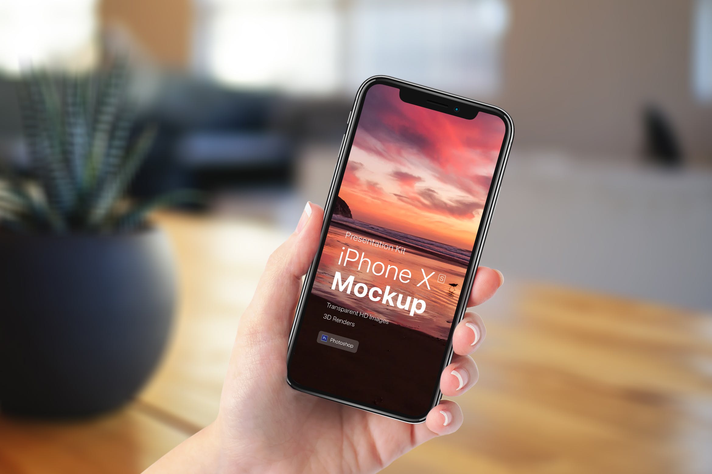 APP界面设计截图预览iPhone X手机样机模板v4 Presentation Kit – iPhone showcase Mockup