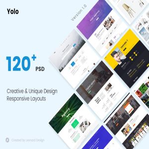 响应式网页设计多用途网站设计PSD模板 Yolo | Responsive Multi-Purpose PSD Template