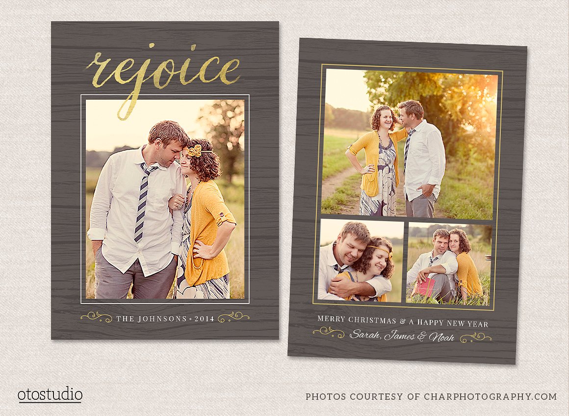 圣诞节贺卡纪念卡模板  Christmas Card Template CC040