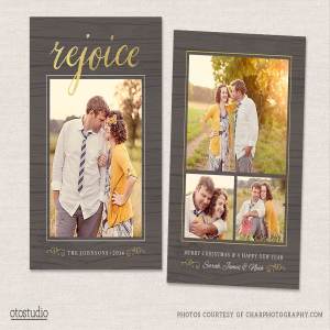 圣诞节贺卡纪念卡模板  Christmas Card Template CC040