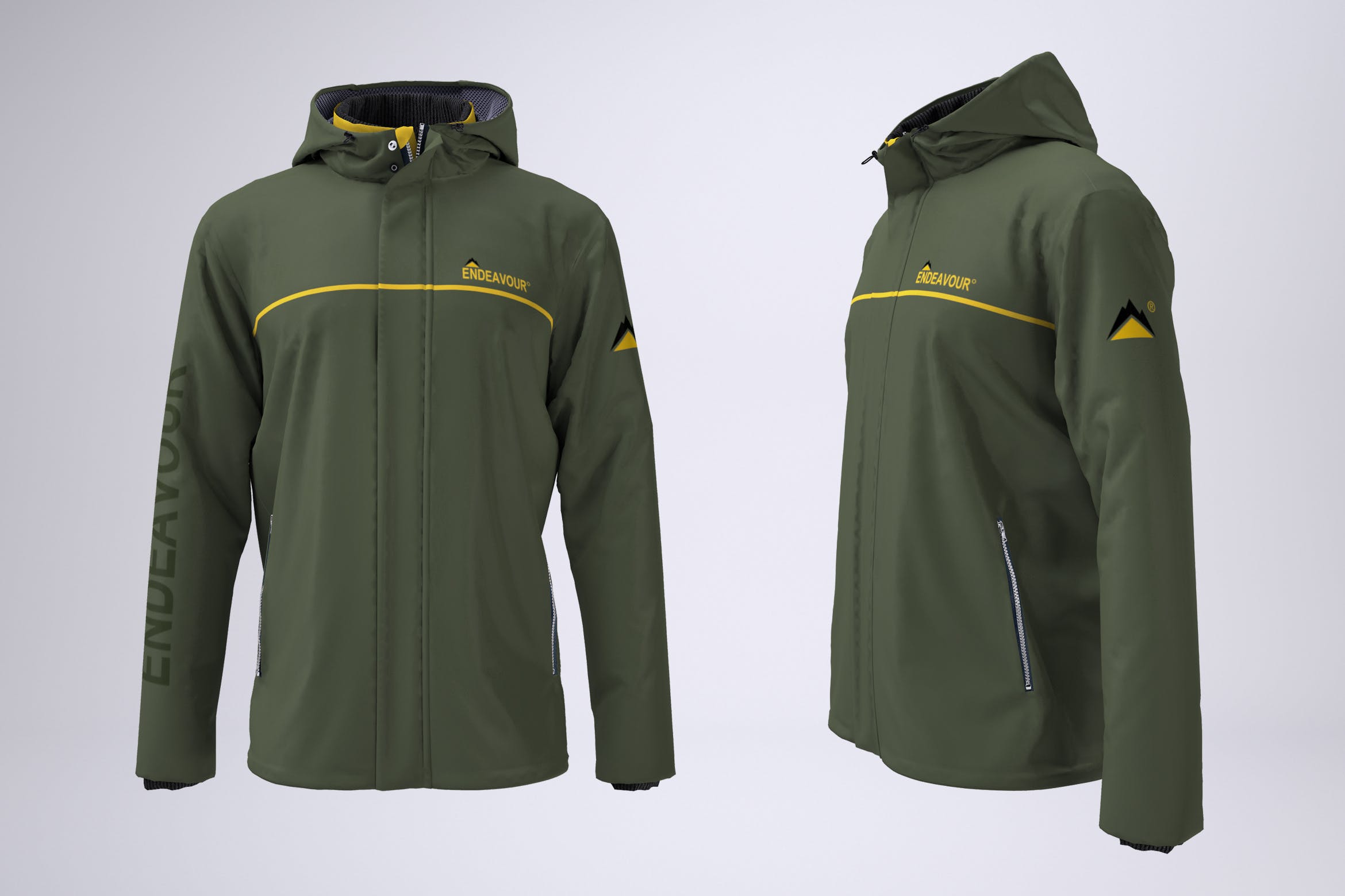 户外夹克外观设计效果图样机 Jacket Mock-Up