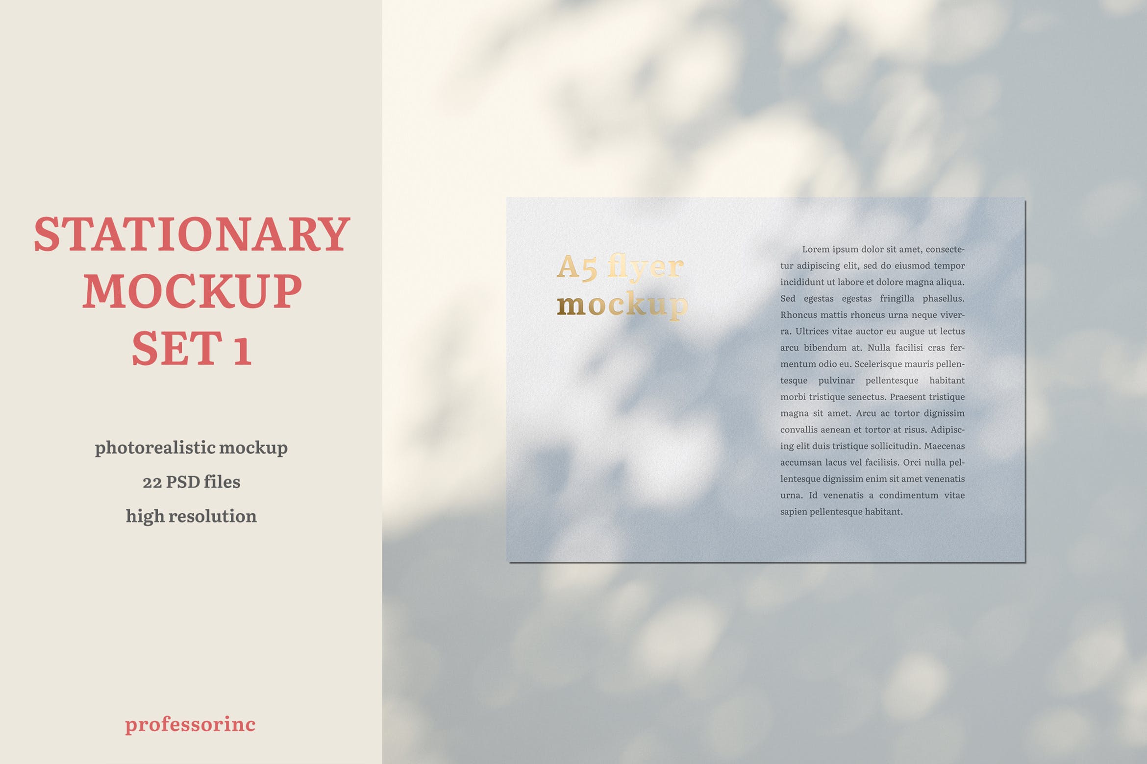 品牌VI设计系统办公用品印刷品套件样机 Stationary Mockup — Set 1