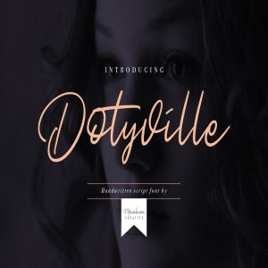 英文钢笔书法字体下载 Dotyville Script Font