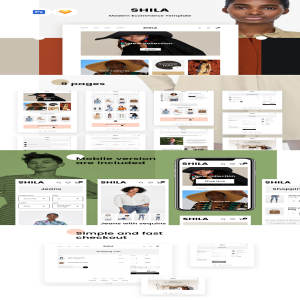 一流设计素材网下午茶：极简时尚的电商响应式网页模板下载[PSD,sketch]