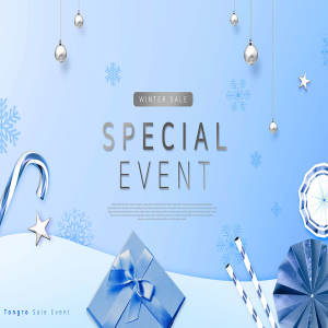 冬季购物促销活动主题海报设计模板