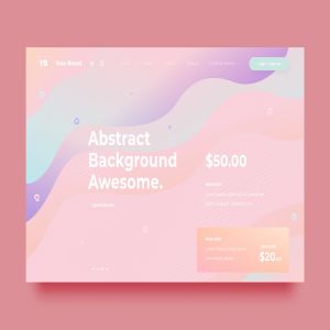 抽象梯度流体插画网站着陆页设计模板 SRTP – Abstract Background.38