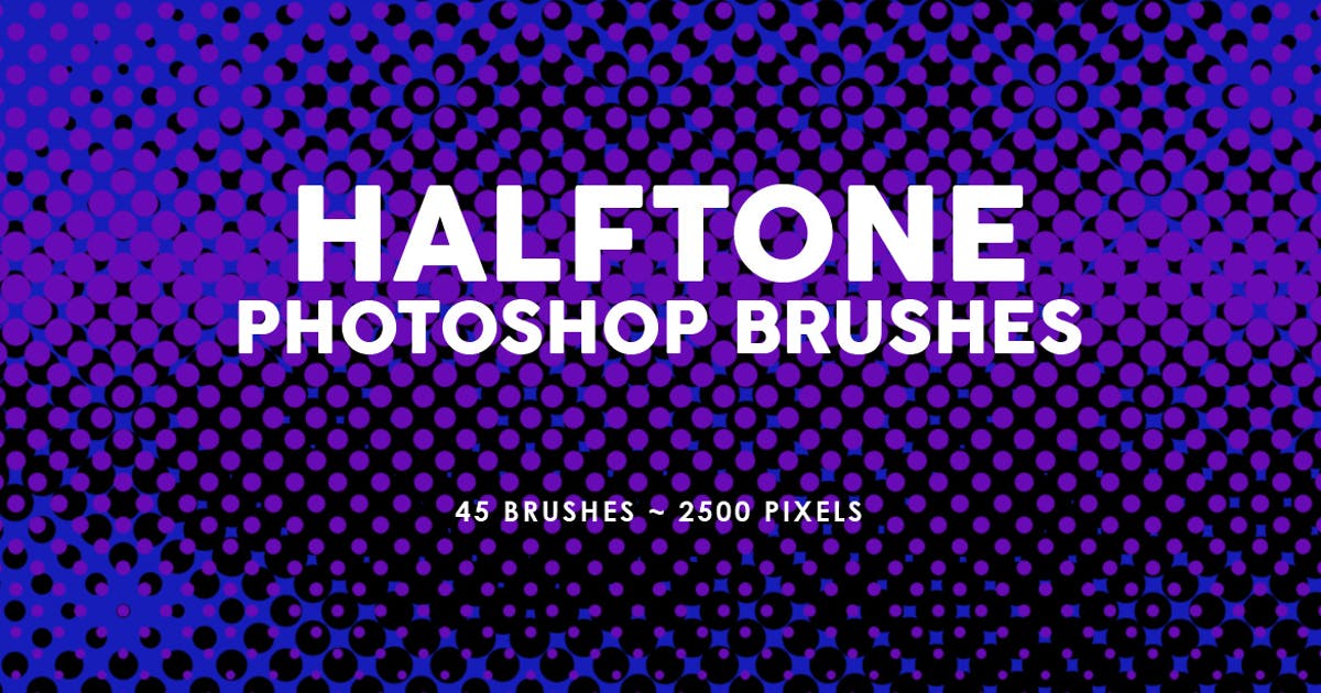 45款半色调PS印章笔刷 45 Halftone Photoshop Stamp Brushes