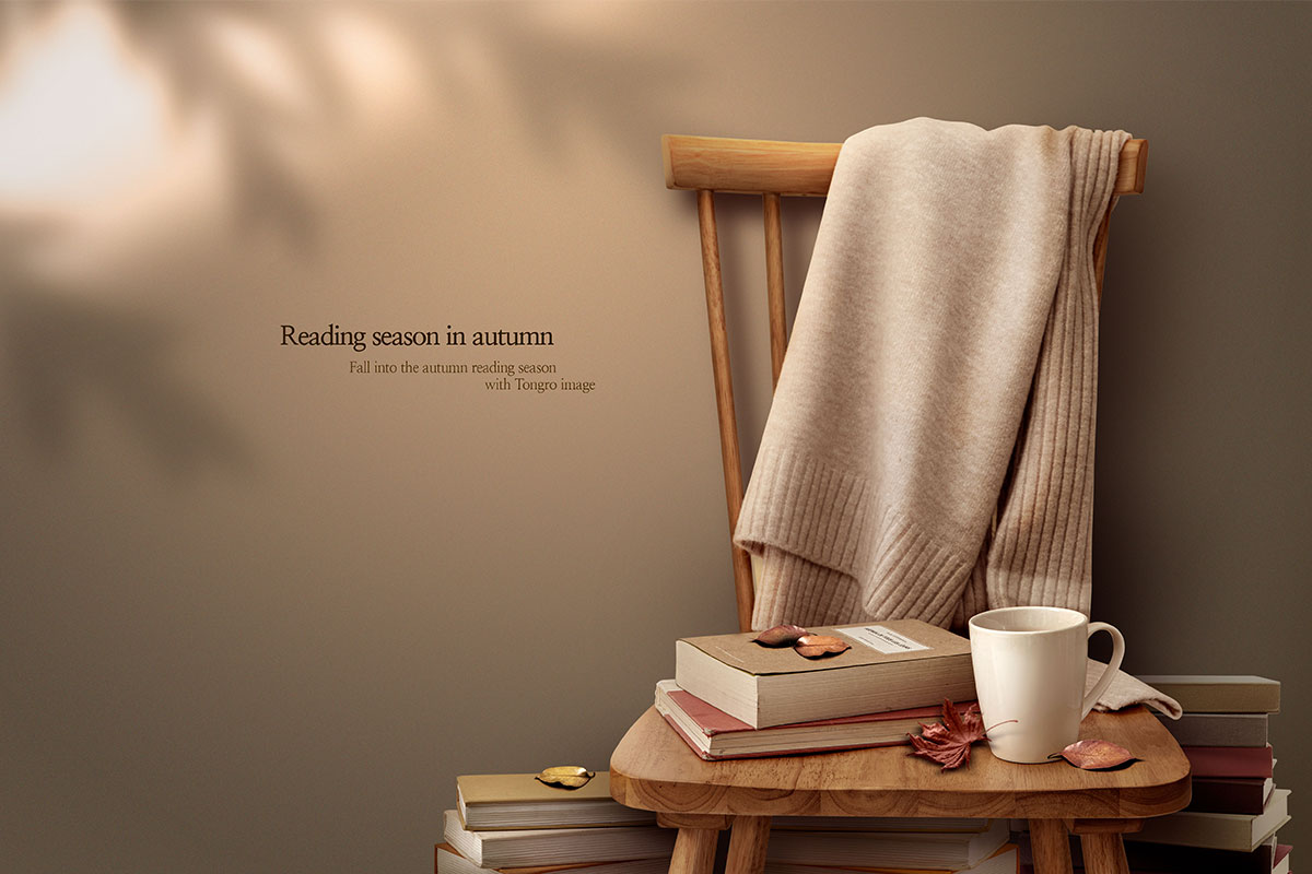 秋天学习阅读季节主题海报psd模板