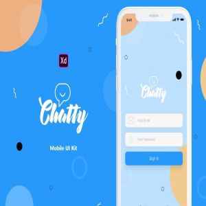 社交APP应用UI设计套件for XD Chatty Mobile UI Kit