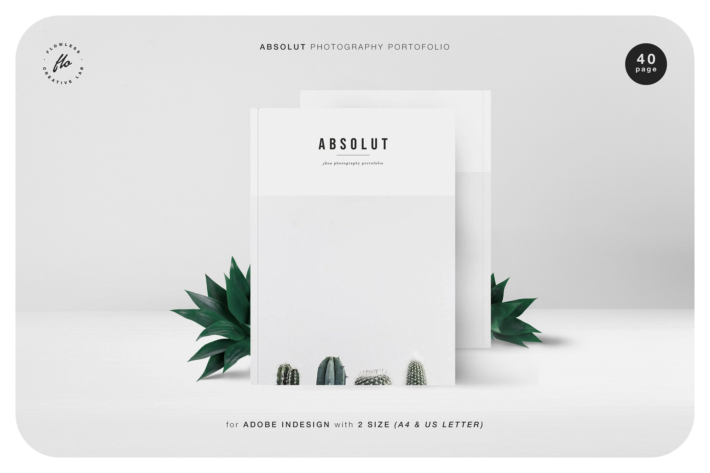 简约时尚的摄影画册杂志模版下载indd