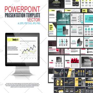 工作汇报绝配数据展示信息图表幻灯片模板 Powerpoint Slide Templates