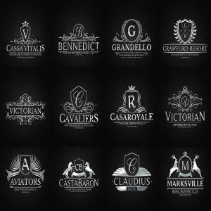 24款复古徽章纹章Logo模板 24 Heraldic Crest Logos Bundle插图3