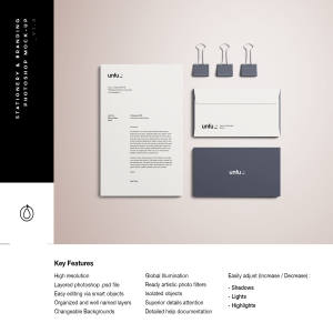 高端品牌VI设计办公用品预览样机PSD模板 Full Branding & Identity Mockup PSD