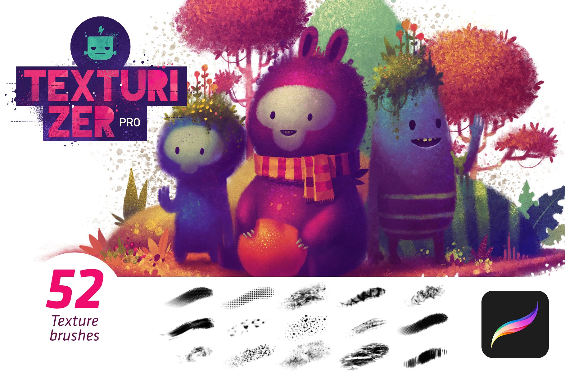 油墨绘画Procreate笔刷 Texturizer Pro – Procreate Brushes