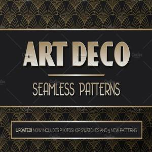 有序规则图案艺术背景纹理 Art Deco Seamless Patterns
