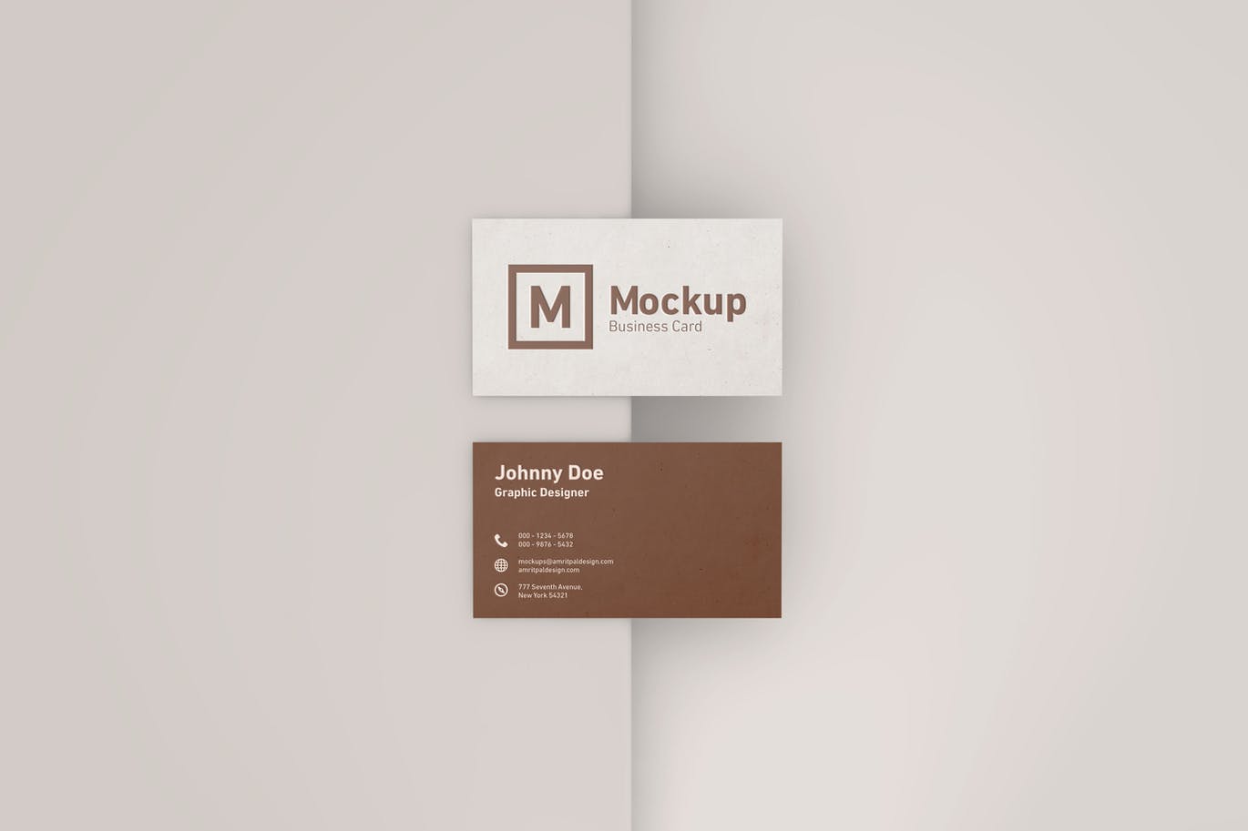 高端企业商务名片设计效果图样机模板 Elegant Business Card Mockup
