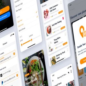 网上订餐点餐类APP应用UI设计套件 Foody – Ordering Restaurant Mobile UI Kit