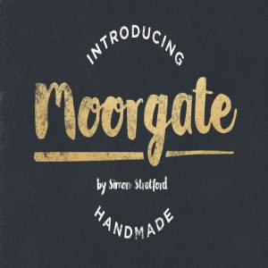 创意艺术画笔手绘英文字体 Moorgate brush script font
