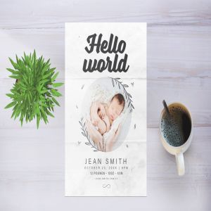 出生婴儿满月/百日宴庆祝邀请海报传单设计模板 Baby Shower Flyer