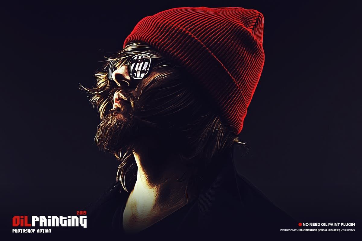 人像摄影照片油画大师PS动作 Oil Painting 2019 Photoshop Action