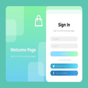 清新简约网站用户登陆界面UI设计v5 Login Page Screen 05