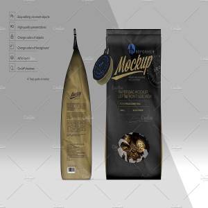 一流设计素材网下午茶：高端质感的纸袋包装袋样机展示模型版mockups