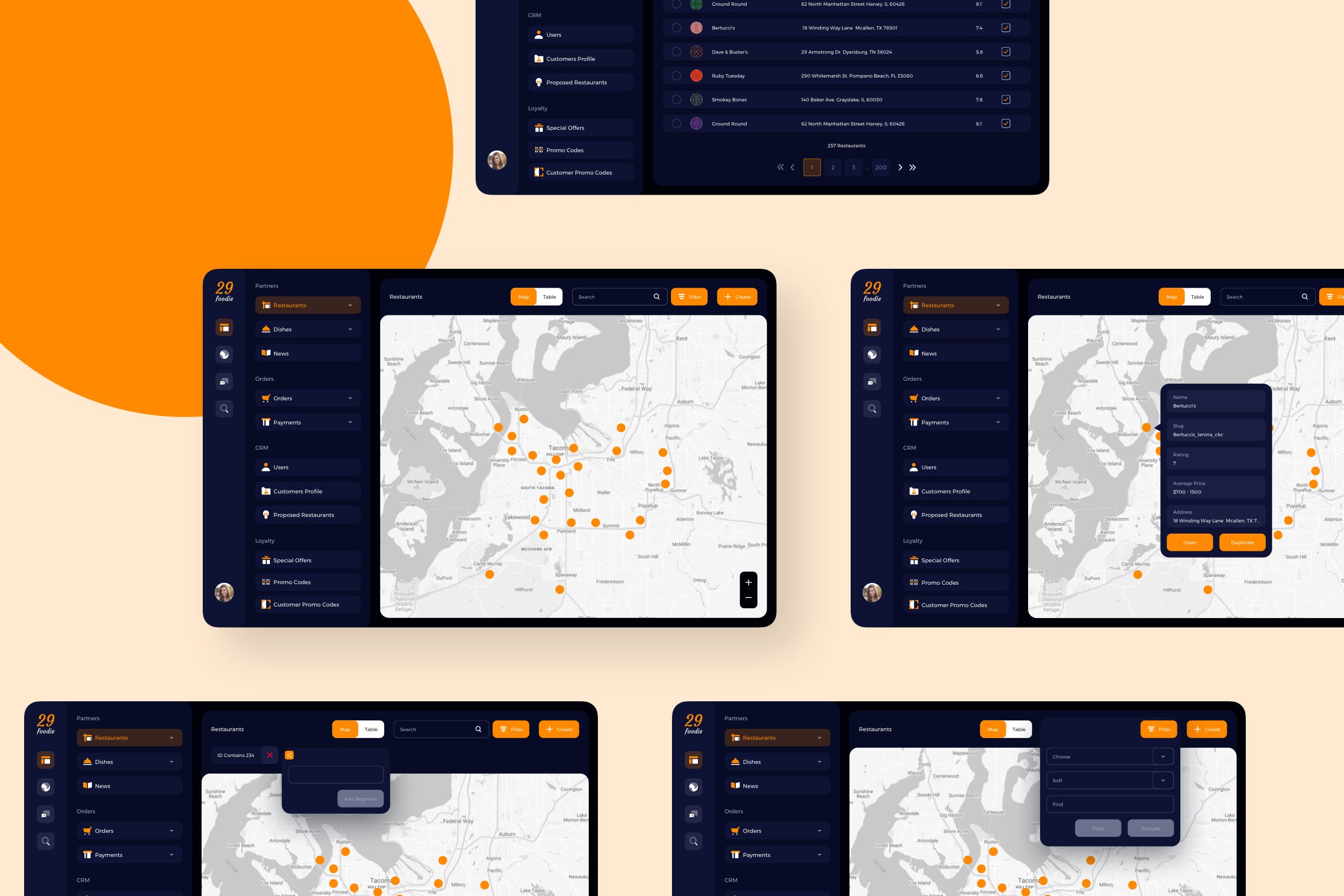 美食主题网站/平台餐厅管理界面UI设计模板 29Foodie Food Admin Restaurant Ui – FP