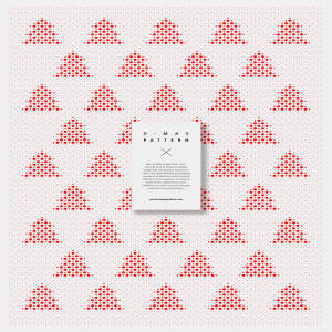 红色圆点圣诞树元素图案设计素材