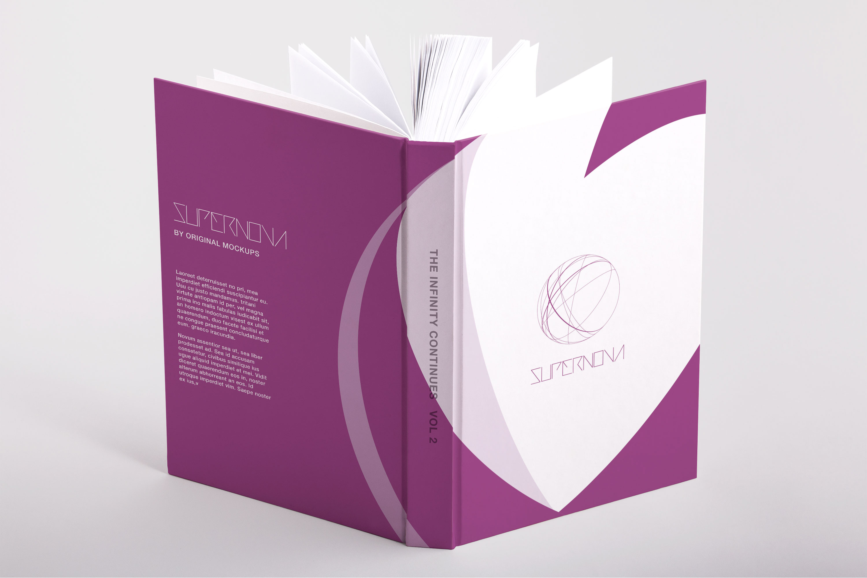 精装图书封面&封底排版设计预览PSD样机01 Hardcover Trade Book PSD Mockup 01