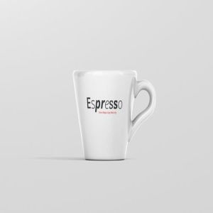 逼真咖啡杯马克杯样机模板 Espresso Cup Mockup – Cone Shape插图8