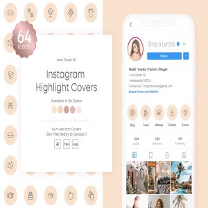 Instagram品牌故事封面设计矢量图标素材包instagram Stories Highlights Covers Icon Kit 一流设计网