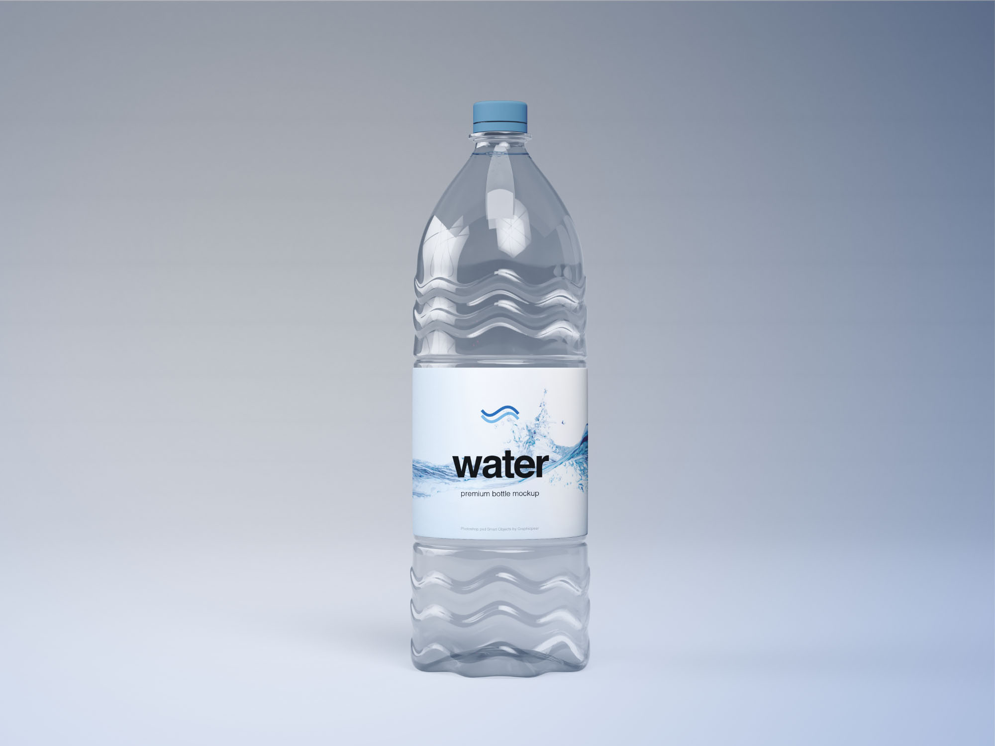 纯净水/矿泉水瓶外观设计图样机模板 Plastic Water Bottle Mockup