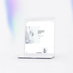 白色超极本笔记本电脑样机模板 White Laptop Mockup插图5