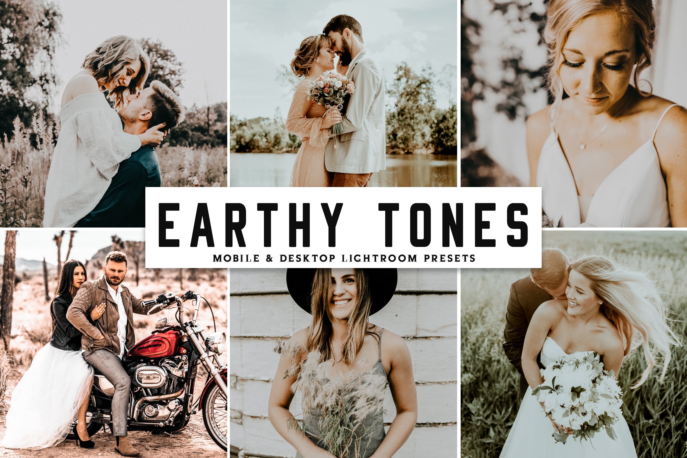 不饱和褪色暖色系照片后期处理LR调色预设 Earthy Tones Mobile & Desktop Lightroom Presets