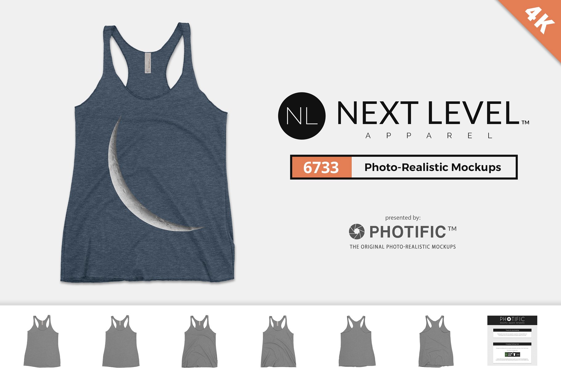 女士背心样机模板 Next Level 6733 Women’s Tank-Top
