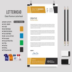 10款企业品牌信笺模板 Letterhead Bundle插图1