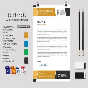 10款企业品牌信笺模板 Letterhead Bundle