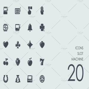 20个纸牌游戏机图标  Slot machine icons