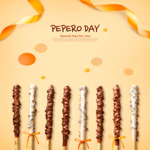 韩国“巧克力棒节”食品促销海报模板