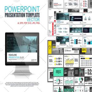 PPT&Keynote 幻灯片制作数据信息设计元素 Powerpoint Presentation Templates