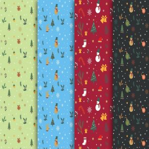 圣诞节主题手绘图案无缝背景素材 Drawn Christmas Pattern Collection