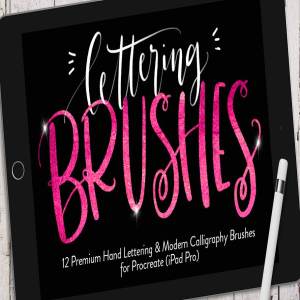 12款 Procreate 专用手写字体笔刷 12 iPad Brushes (For Procreate)