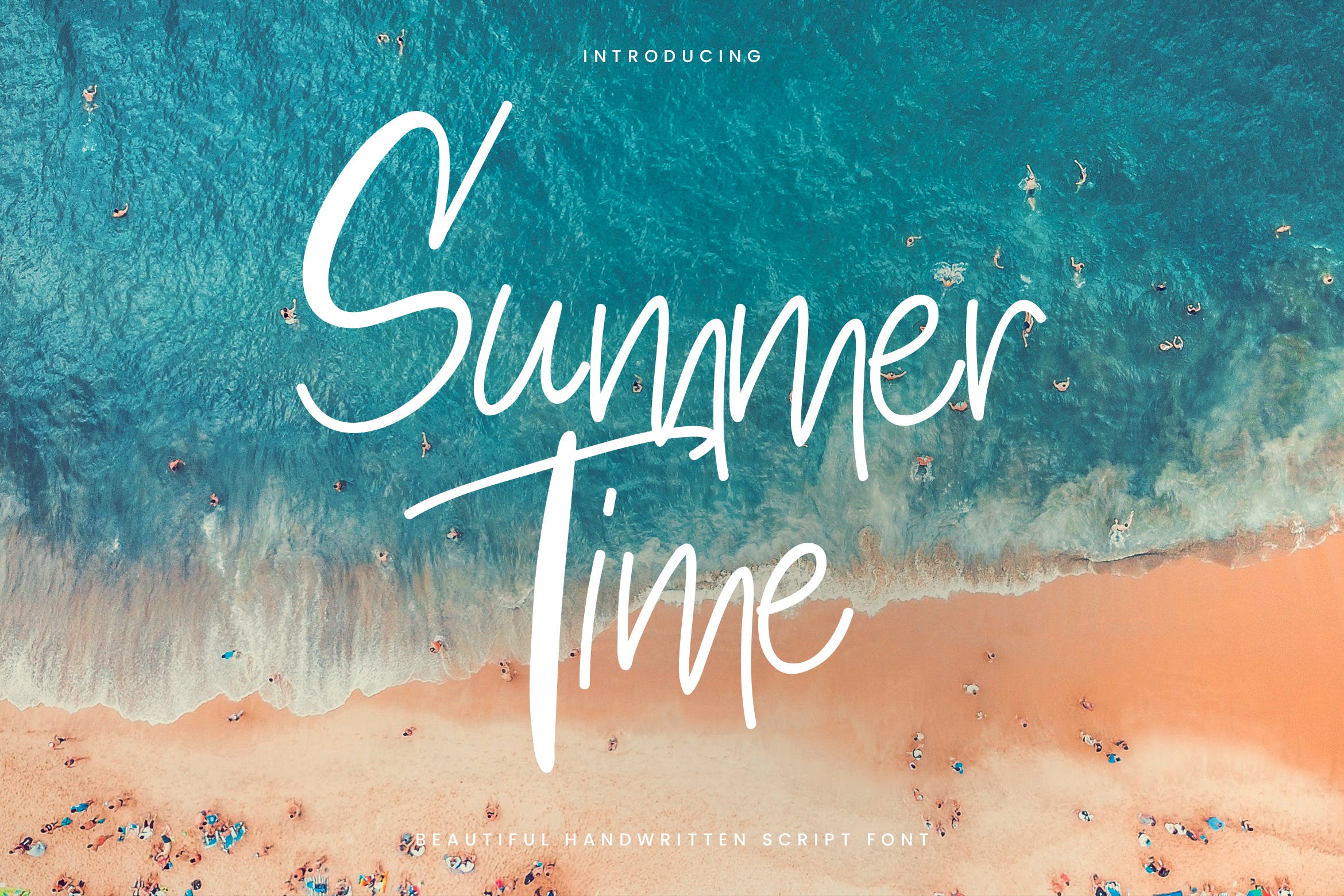 休闲主题设计适用的英文手写字体 Summertime – Thin Casual Script Font