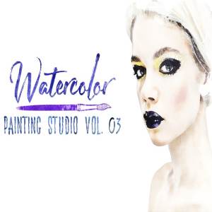 水彩绘画设计PS动作套装v3 Watercolor Painting Studio Vol. 03
