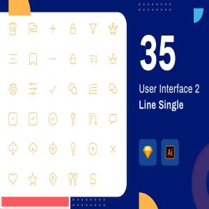 Line Senja图标系列:用户界面设计矢量线性图标1 Line Senja – User Interface 2