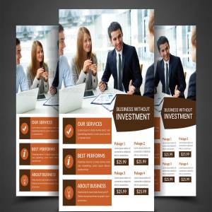A4公司企业商务传单模板  A4 Corporate Business Flyer Template